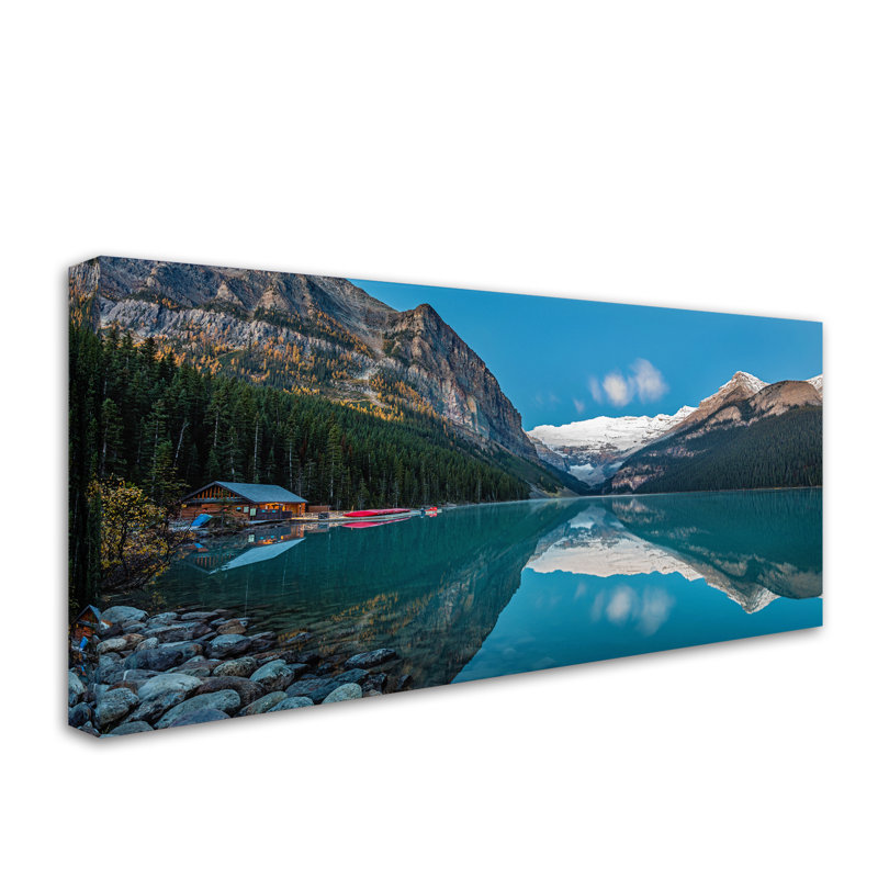 Fabrizzio "Lake Louise Dawn Reflection" par Pierre Leclerc, reproduction de photo sur toile tendue