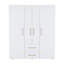 Garde-robe, rangement multi-sections avec tringles de suspension, tablettes et 2 tiroirs-1154089570