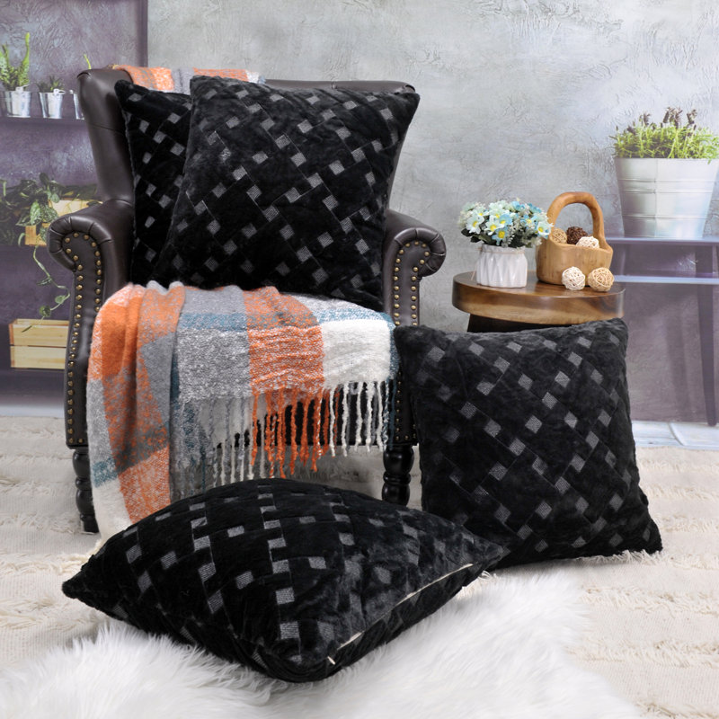 Housses de coussin Tatami, Noir