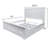 Ascan - Solid Wood Bed - King - Weathered White Finish-1689424902