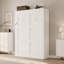 Lit escamotable double pliable en armoire, blanc-1528137233-1528137238