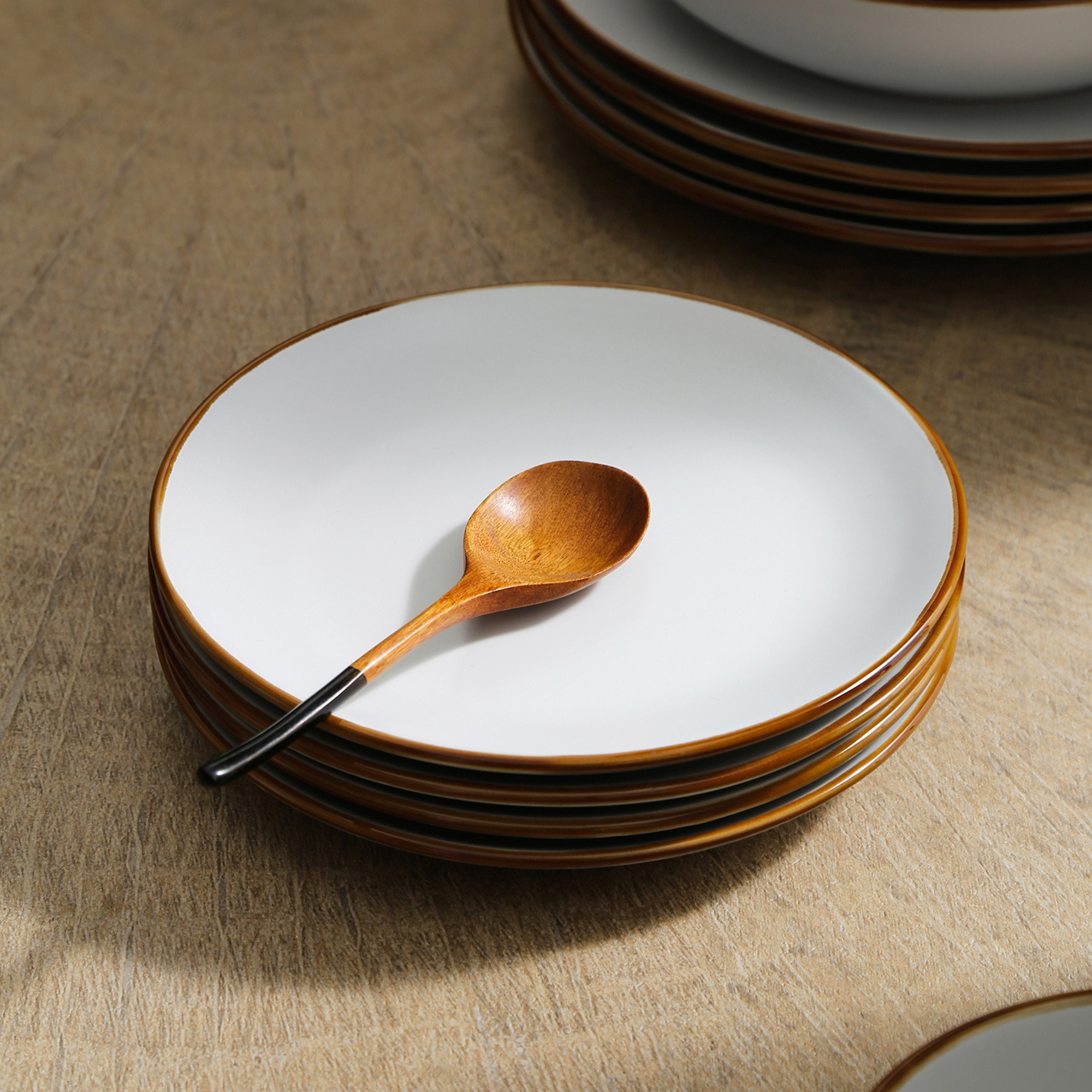 Brasa Dinnerware Set Stoneware, Blue, 16