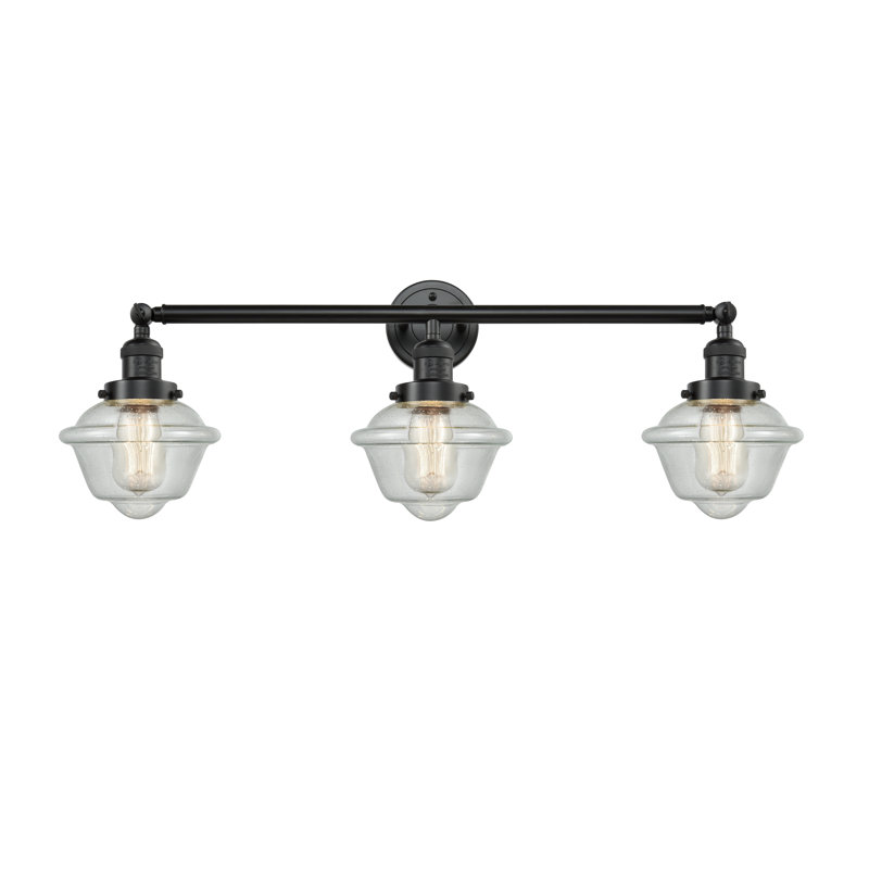 Anthony 3 - Light Dimmable Vanity Light, 60 Watt Vintage Incandescent Bulb, Seedy, Oil Rubbed Bronze