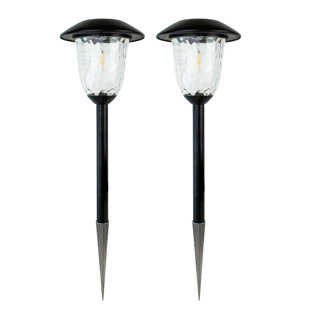 Clear/Black Low Voltage Battery Powered Integrated LED Pathway Light Pack (Set of 2)