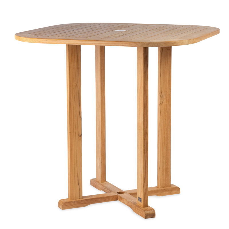 Essential Outdoor Square Teak Bar Table