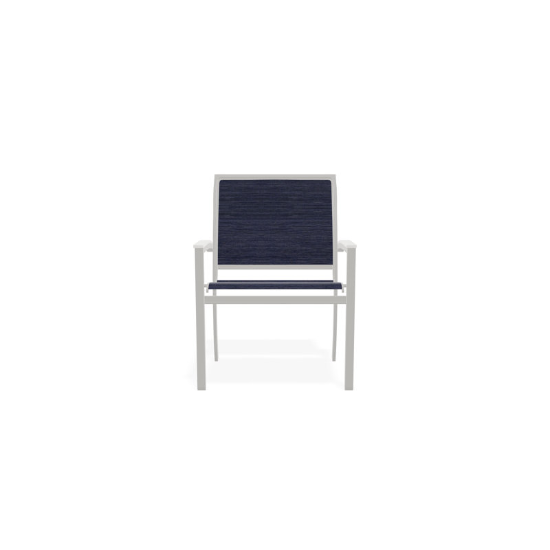 Chaise de café empilable en aluminium Bazza, Indigo Collect, Neige