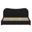 Structure de lit plateforme moderne en tissu avec pieds de support en bois massif-856102777