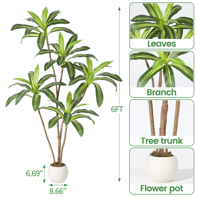 Faux Plant, 4-Stem, 180 cm