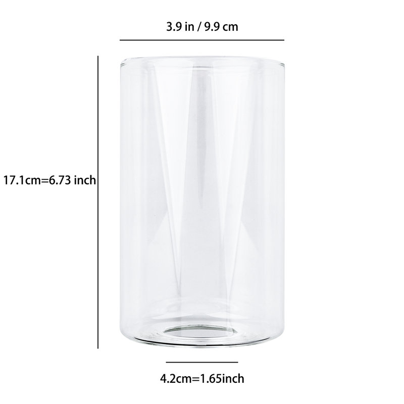 Abat-jour tambour en verre 6,73 po x l 3,9 po
