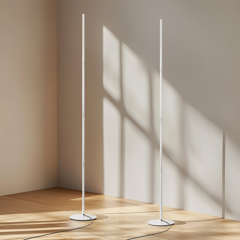 Lampe de coin à DEL à hauteur réglable avec télécommande , Blanc, 2