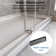 TQP 56-60 in. W x 66 in. H Double Sliding Frameless Bathtub Door in Chrome with 3/8 in Tempered Clear Glass