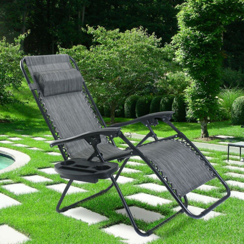Chaise pliante zéro gravité Bengt, Brun
