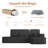 Boneless 106" Compressed Modular Sectional Sofa, With Deep Seats-708956739