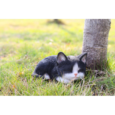 Tabby Kitten Sleeping Statue