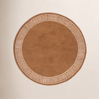 Hand-Tufted Geometric Wool Rug