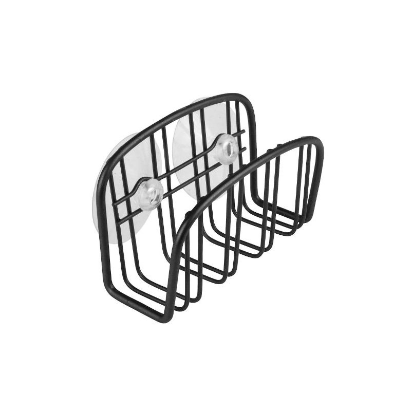Contempo Suction Sink Sponge Holder, Black
