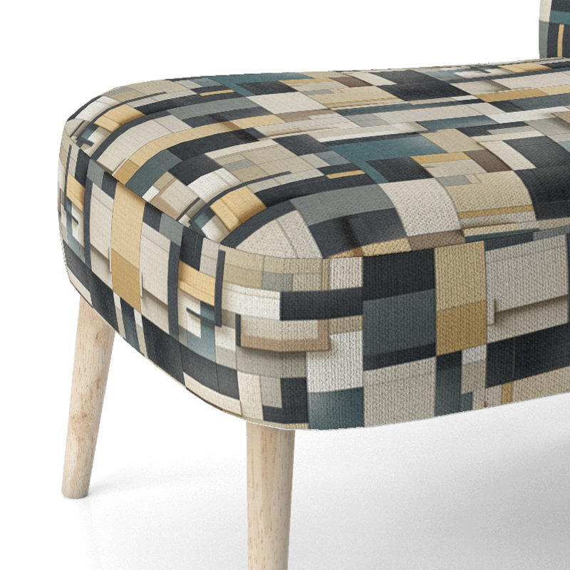 Chaise d'appoint rembourrée Geometric Blocks Harmony I