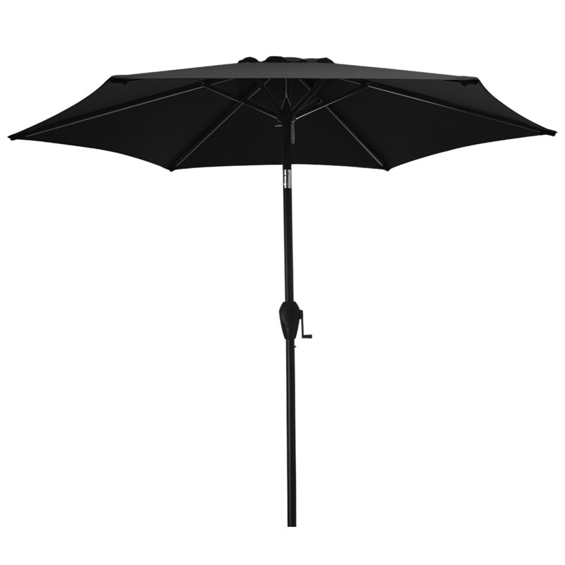 Parasol de marché inclinable 90 'Amaral, Noir, noir, noir, noir