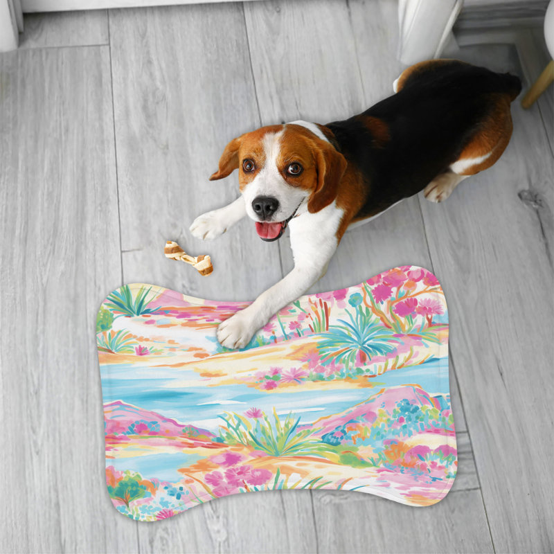 Transparent Cowboy Scenes - Tapis d'alimentation en os 1 pièce