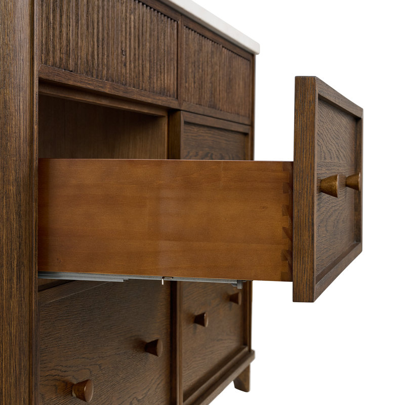 Kathryne 36" Bathroom Vanity In Natural Enhanced Oak, Enhanced Brown Oak, 54"