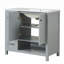 Meuble-lavabo durable avec lavabo en céramique et rangement spacieux, idéal pour les salles de bain modernes et fonctionnelles.