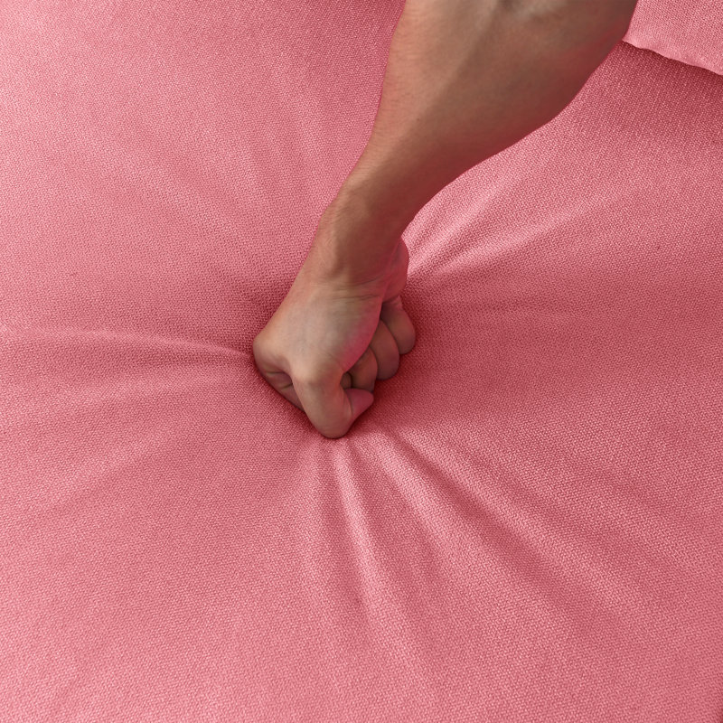 Canapé-lit rembourré 74,8 po Elvedin, Rose 100 % polyester
