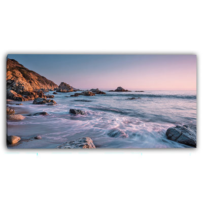 «Pink Dusk Shore», art mural sur toile tendue