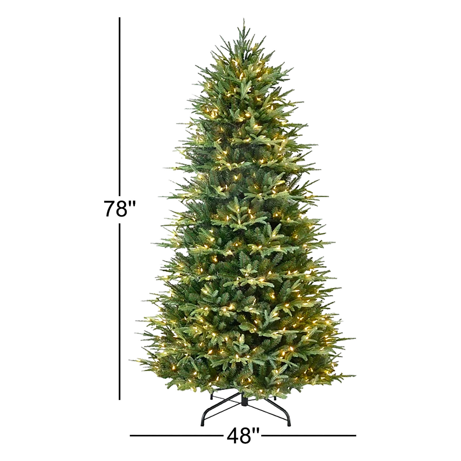 Pre-Lit Fraser Fir Christmas Tree, 6.5' H