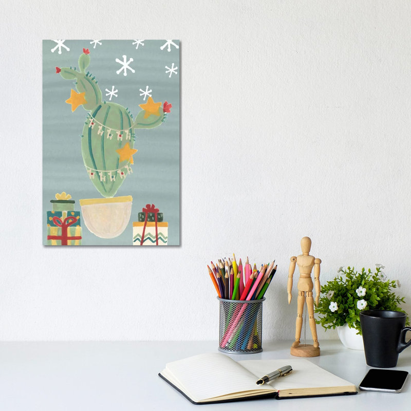 Winter Wonder Llama Collection B by June Erica Vess - Wrapped Canvas Gallery-Wrapped Canvas Giclée