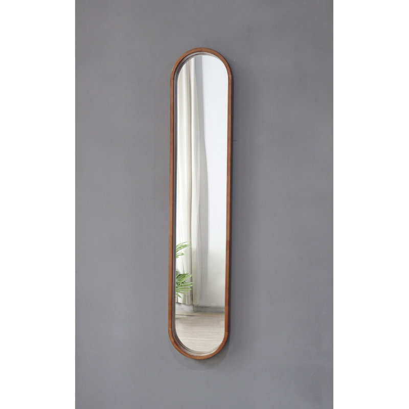 Miroir décoratif en caoutchouc avec cadre ovale allongé