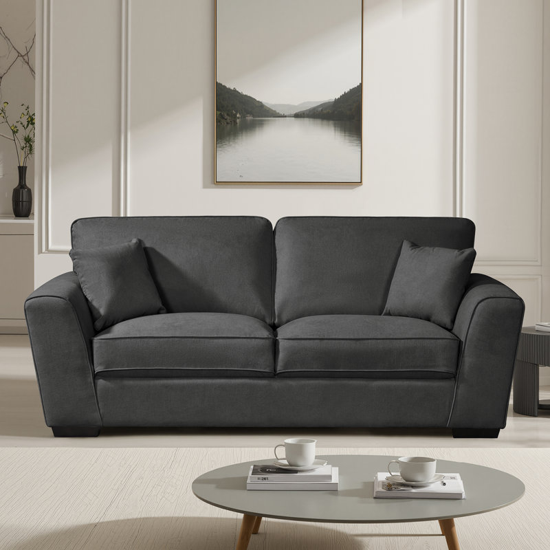 Alasha Fabric Sofa, 3, Dark Grey