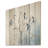 Minimalism Blue And White Snowdrops Bloom - Snowdrops Wood Art On Natural Pine Wood-951817519