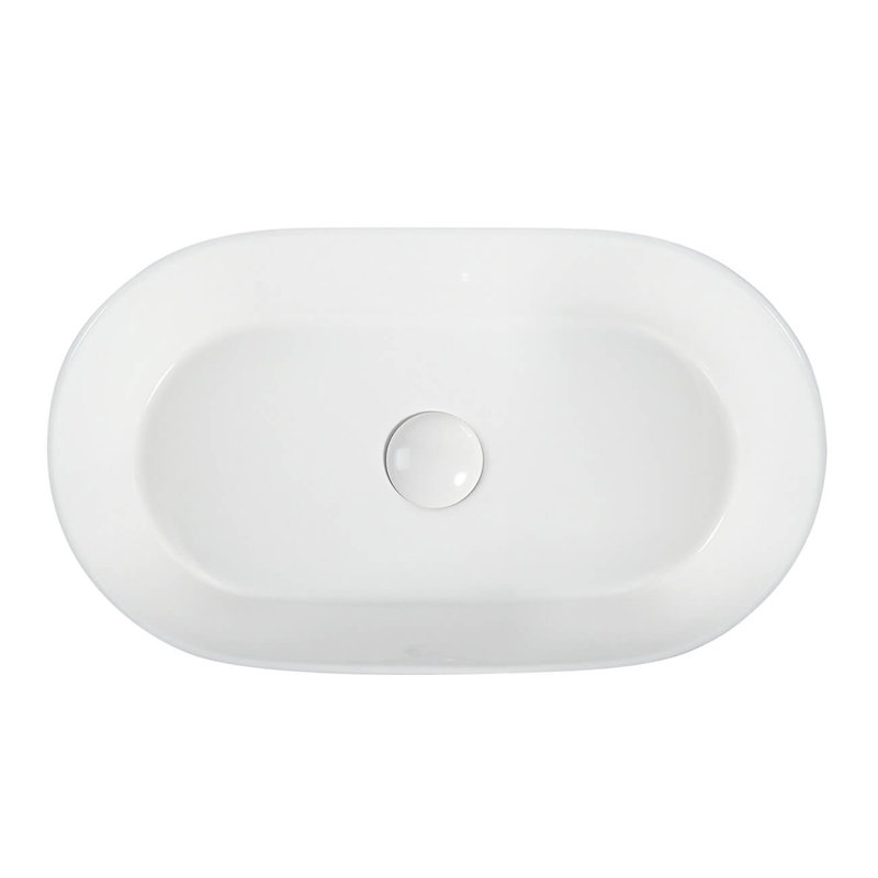 Minimalist Collection Ceramic Oblong Vessel Bathroom Sink