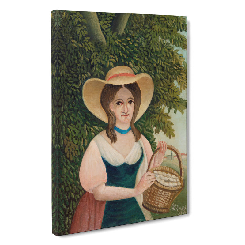 Woman with Basket of Eggs by Henri Rousseau - Wrapped Canvas, 60cm H x 40cm W x 3cm D