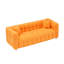 80 pouces orange pour le salon et la chambre à coucher, 3 avec molleton, 2 coussins, pied en métal robuste, expérience de luxe ergonomique et chambre à coucher - support robuste