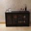 Armoire de rangement pour cuisine avec porte en verre - noire