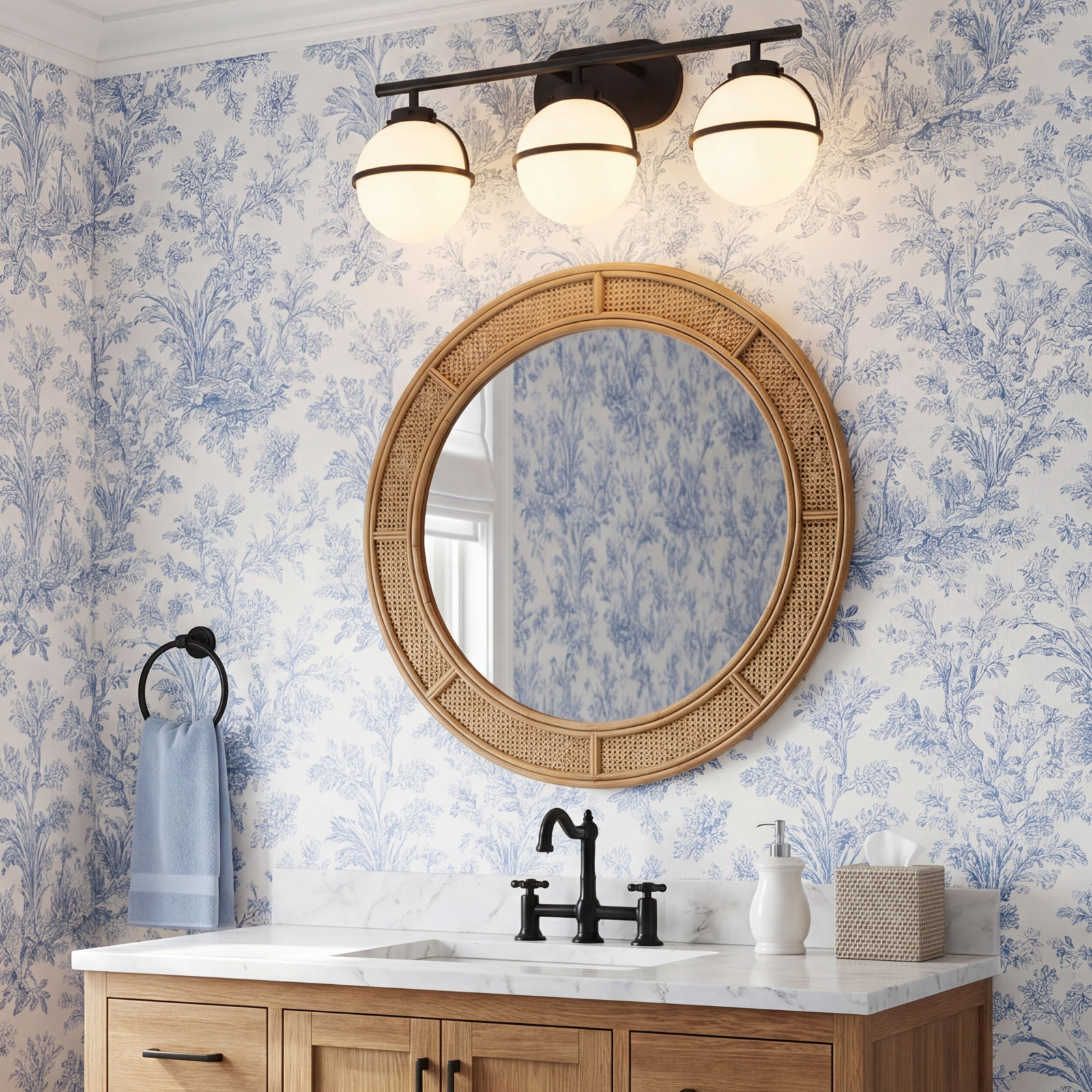 Arie 3 - Light Dimmable Vanity Light, Black