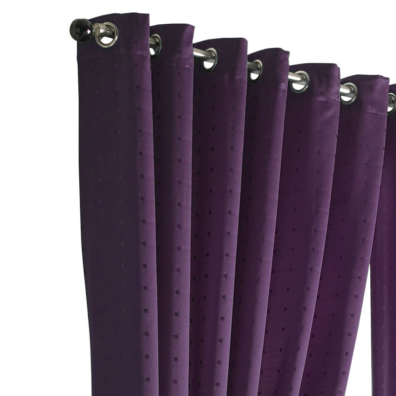 Norush Madison Eyelet Ring Top Curtains, 228 W x 274 D cm, Purple