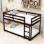 Lit superposé simple en bois Hinote avec rangement spacieux et sécurité accrue-1437072962