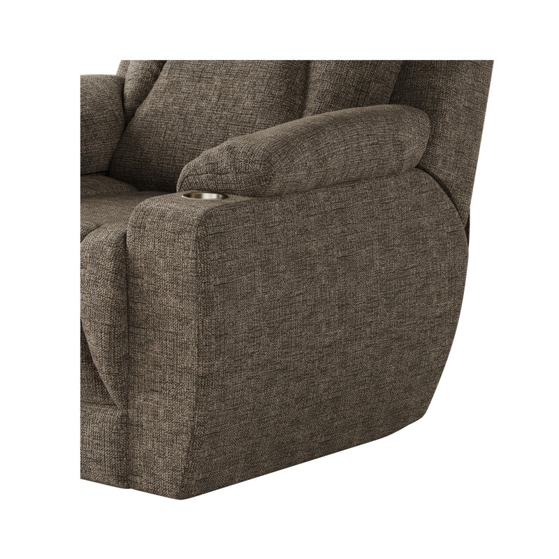 Fauteuil inclinable près du mur pour homme, Microfibre, Café Tipton