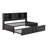 Avreigh Storage Daybed with Trundle,Metal Frame Platform Bed with Trundle and Shelves, USB Ports-457428695