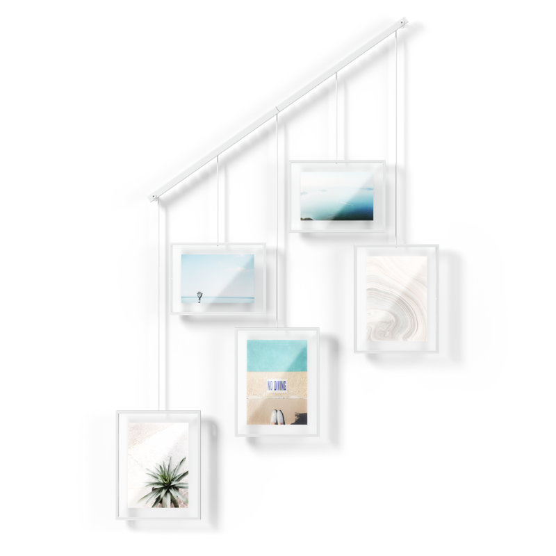 Exhibit Wall Picture Frames, Set of 5, White