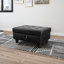 Repose-pieds rectangulaire avec rangement en similicuir de 35 po