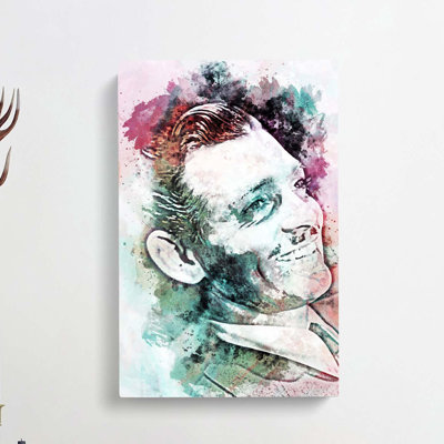 Clark Gable in Abstract - Wrapped Canvas
