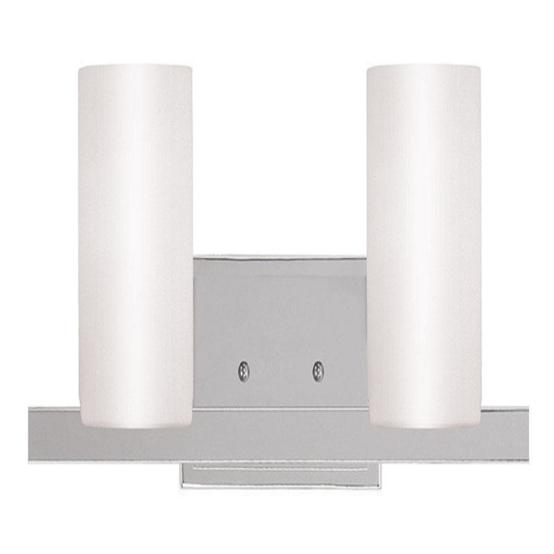 Éclairage pour meuble-lavabo à 2 lumières Margje, Chrome poli
