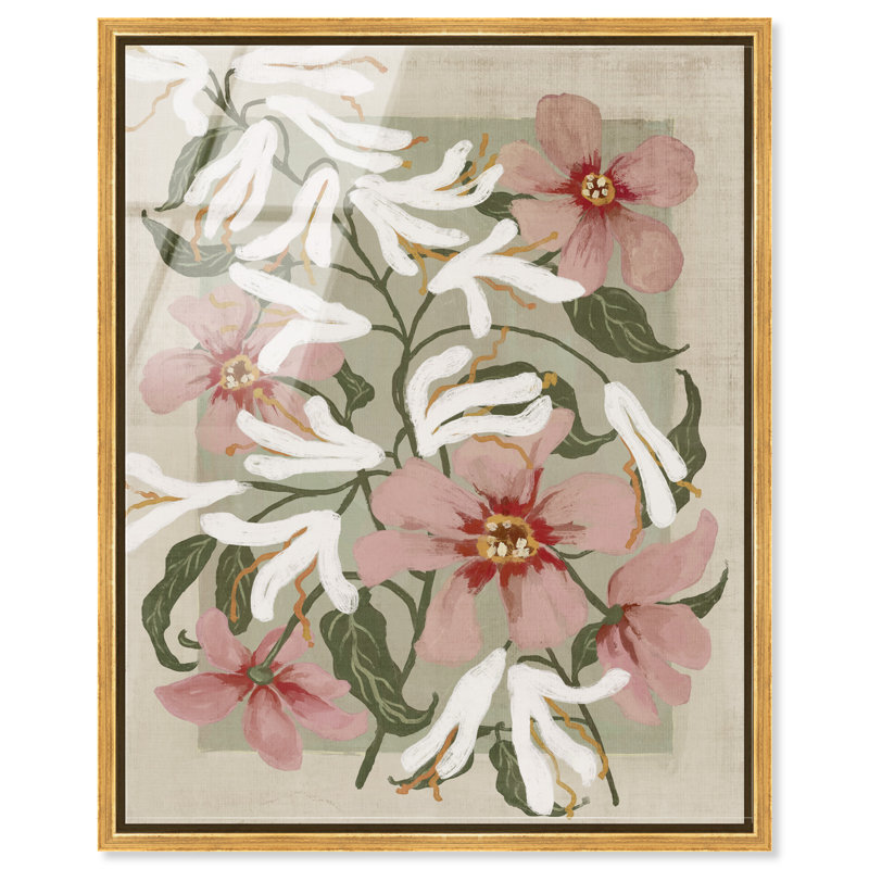 Periwinkle and Lily High-Gloss Frameless Acrylic Glass Wall Art Floral & Botanical Print by Oliver Gal, Ready to Hang, 16 x 20