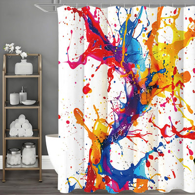 Shower Curtains with Hooks Included