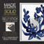 «Indigo Brush Blooms I», reproduction encadrée - bois massif-927820097-927820102