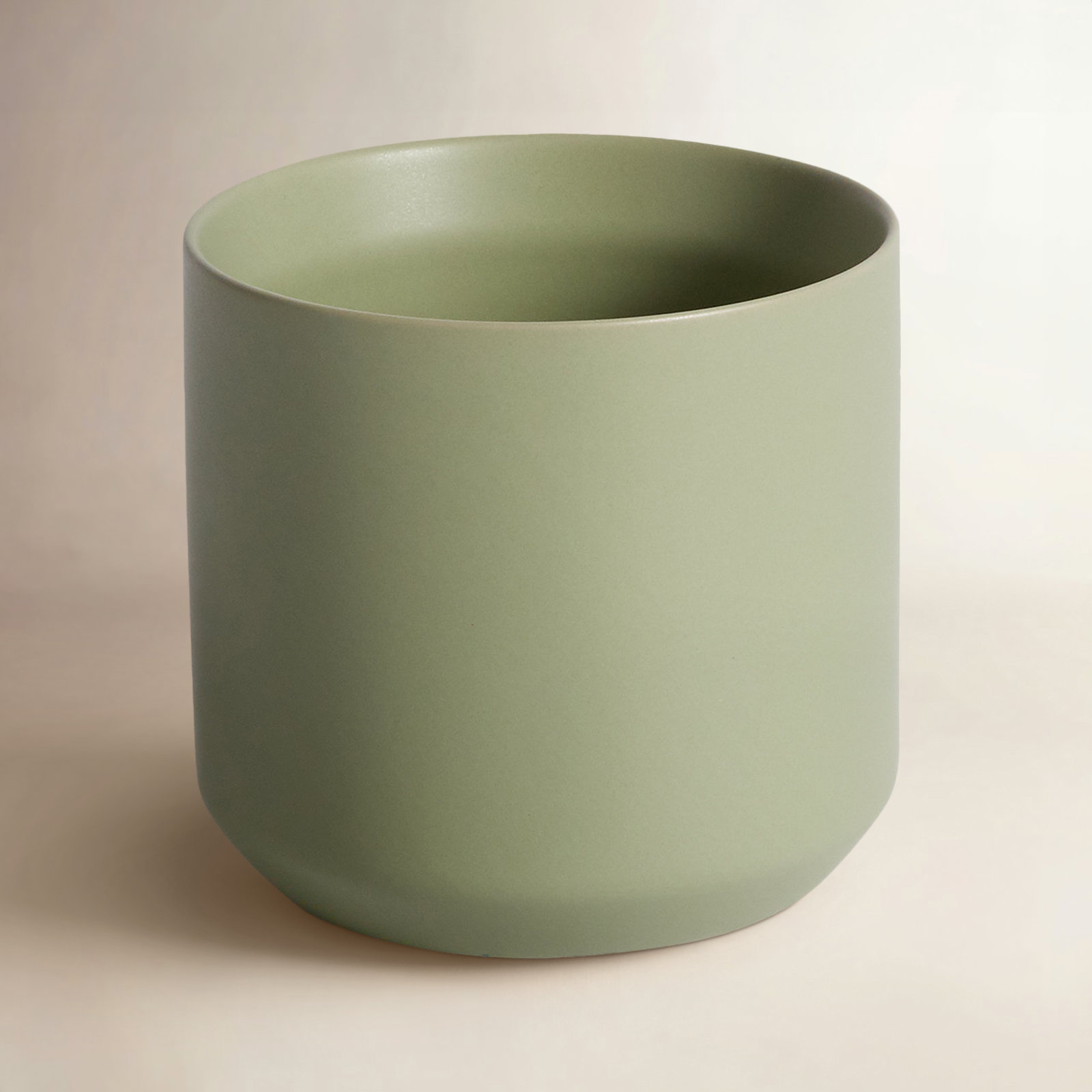 Parsons Ceramic Pot Planter, Green, 6.75" H x 7" W x 7" D