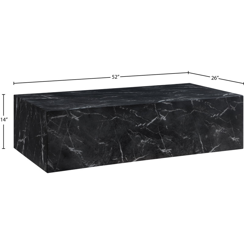 Piazza Rectangular Coffee Table, Black